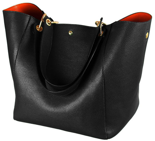 sqlp Women's Leather Large Shopper Bag Tote Bag Student School Bag Work Handbags