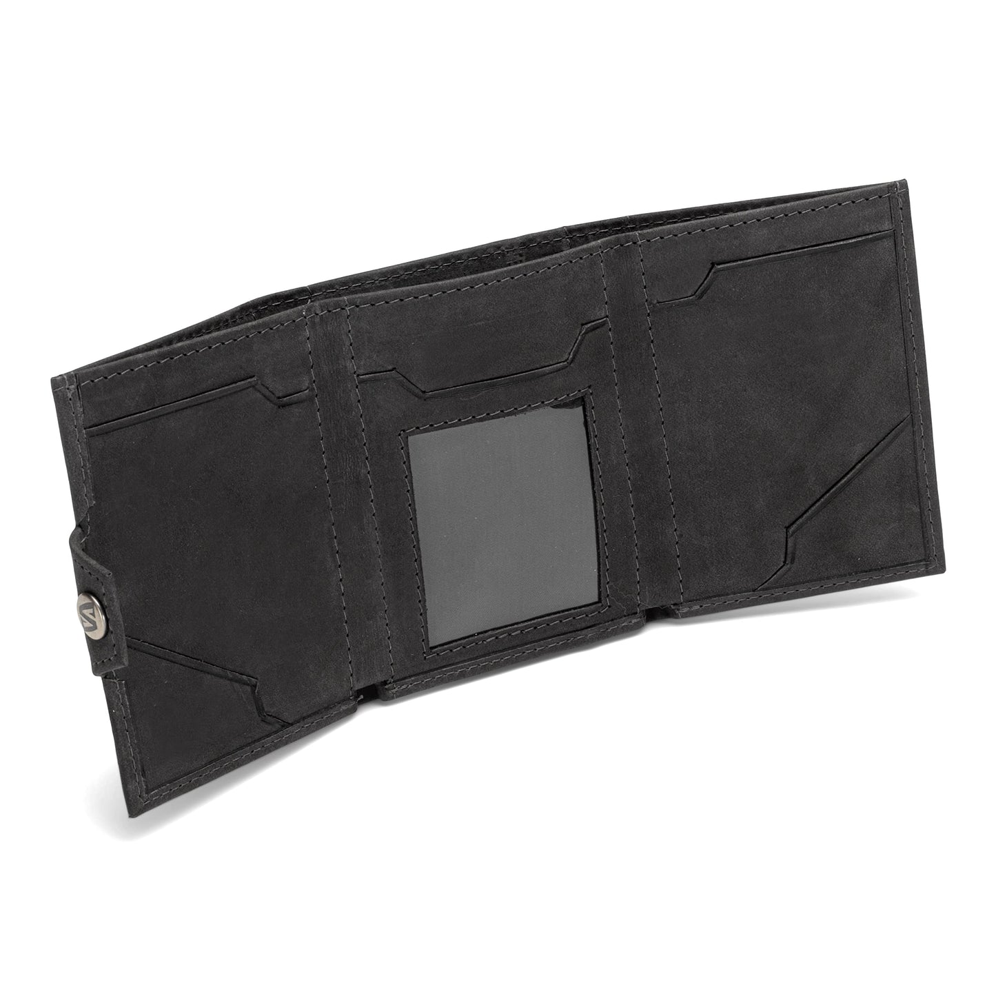 SERASAR | Leather Wallet for Men [Genius] with RFID Protection | Black | Genuine Leather | Cash and Coin Compartment | Includes Gift Box | Great Gift Idea | Men's Wallet