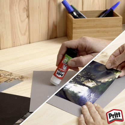 Pritt glue stick, safe and child-friendly adhesive for arts and crafts, strong glue for school & office supplies, 24x22g Pritt stick.
