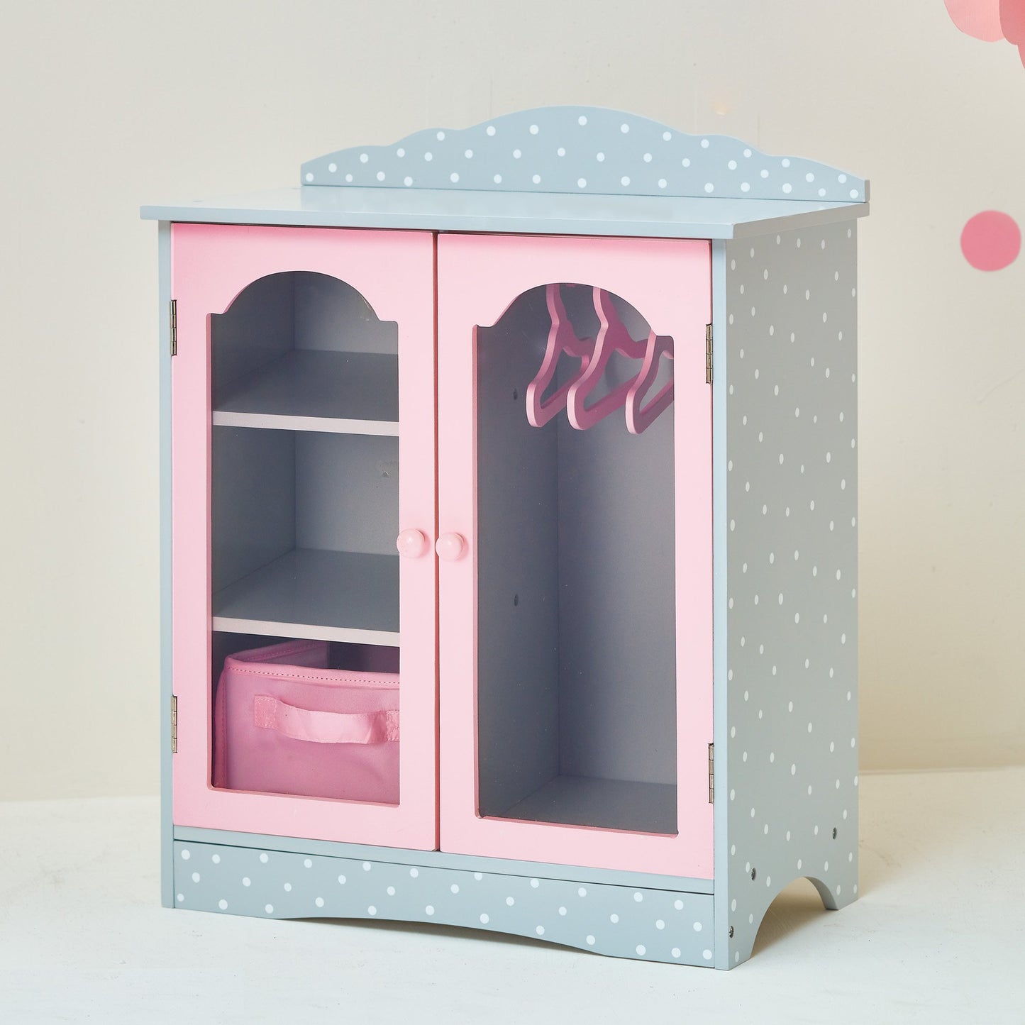 Doll wardrobe wooden doll accessories baby dolls toy Olivia's World TD-0210AG
