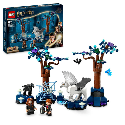 LEGO Harry Potter Forbidden Forest: Magical Creatures Toy with Hermione and Ron figures, includes fantasy creatures like Buckbeak and Thestral, gift for kids, girls, boys aged 8+ 76432