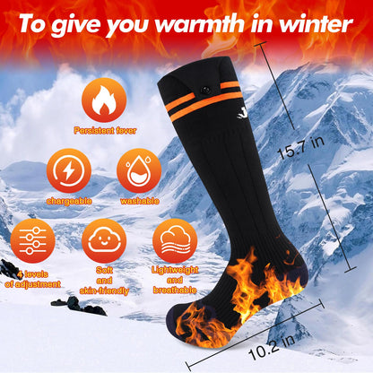 Heated socks with app control, Electric Heated Socks with 5000mAh Rechargeable Battery, Winter Warm Thermal Socks Unisex Foot Warmer for Camping Hiking Skiing Hunting...
