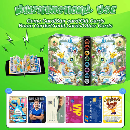 Trading card album, 50 pages 400 card capacity, trading card binder, card collection folder, perfect gift for kids.