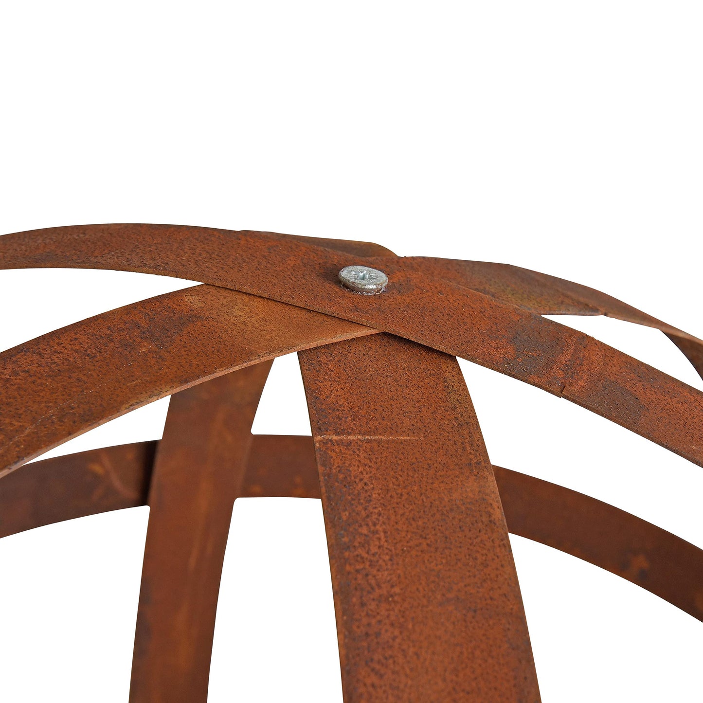 ESTEXO Rusty decorative ball Rust ball Garden ball Metal band Band iron Garden decoration Rust Metal 40 cm