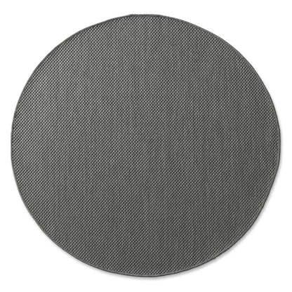 Taracarpet Indoor & Outdoor Rug Weatherproof Living Room Balcony Kitchen Rug Flatweave sisal look mottled Plain Uni anthracite dark gray 120x120 cm round