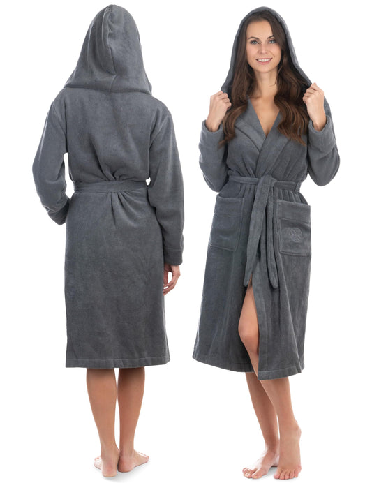 Liebenstein® Premium women's bathrobe made of 100% velvety soft cotton with hood - elegant fit in 3 sizes for the perfect cozy factor - women's fluffy & soft morning robe.