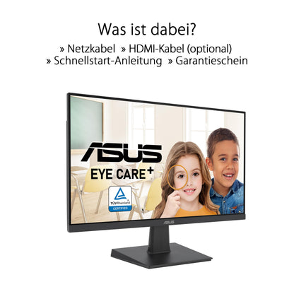 ASUS Eye Care VA27EHF - 27 inch Full HD monitor - Frameless, Flicker-Free, Blue Light Filter, Adaptive-Sync - 1ms MPRT, 100 Hz, 16:9 IPS panel, 1920x1080 - HDMI