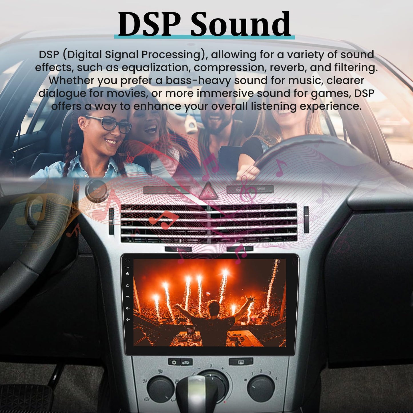 Android car radio for Opel Zafira/Opel Astra 2005-2014 with DSP sound, wireless Apple Carplay and Android Auto/GPS/WiFi/SWC + AHD rear view camera and microphone [2+32G]