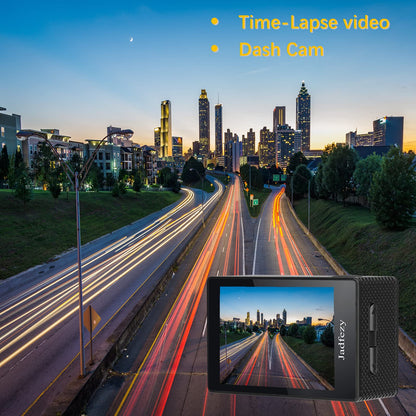 Jadfezy WiFi Action Cam HD 1080P, 12MP Action Camera Wide Angle 2" LCD Screen, Waterproof Underwater Camera up to 30m/98FT with 2×1050mAh Batteries and accessory Kit for helmet and bicycle etc.