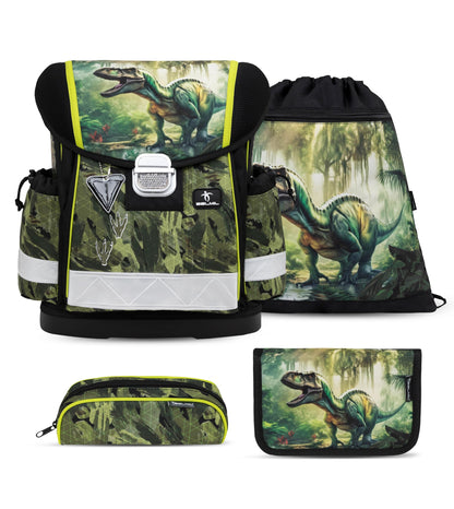 Belmil Classy school bag set 4-piece (403-13/AG/S) (Lost World)