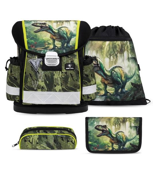 Belmil Classy school bag set 4-piece (403-13/AG/S) (Lost World)