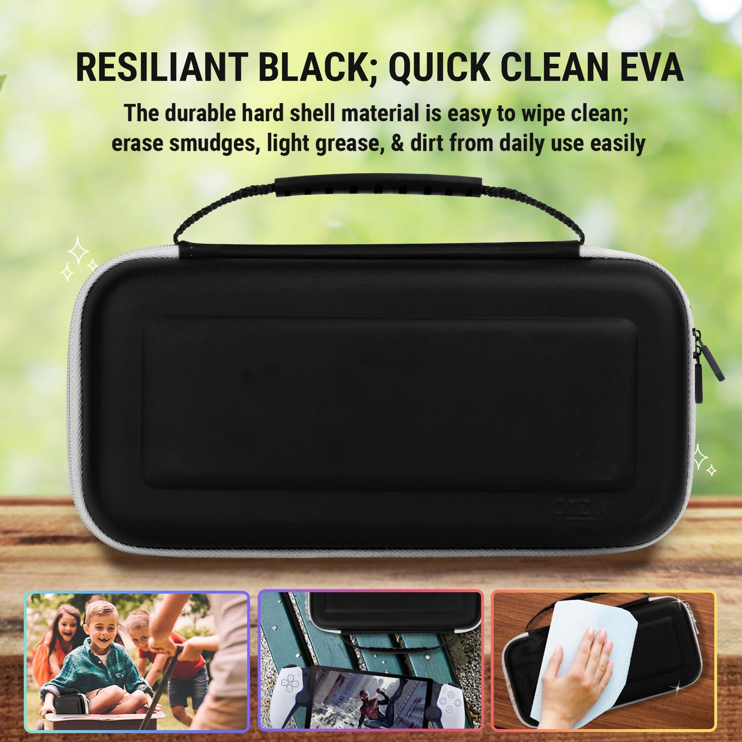 Playstation Portal Remote Player carrying bag for PS5 console holds accessories and provides travel and storage protection for headset, charger, and more. Black/White - Gift Box Edition.