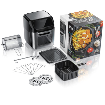 Arendo - Hot air fryer XXL with LED touchscreen- 12 liter - grill - dehydrator - oven - air fryer - touchscreen - easy&clean - oil-free fryer - convection - pizza, chicken, fries - BPA free