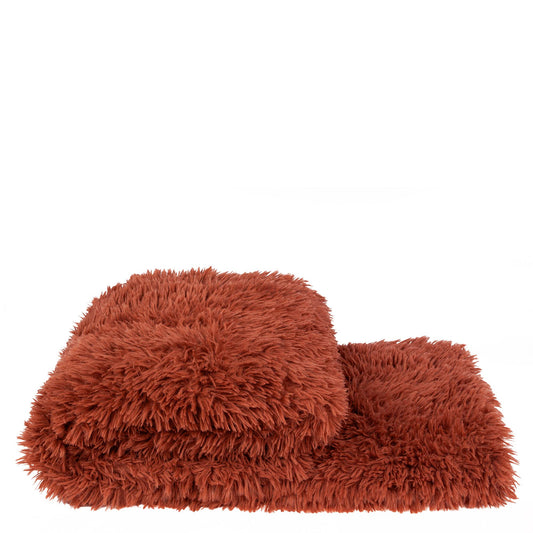'zoeppritz since 1828' - Faux Fur Throw Blanket - fluffy-voluminous and long-haired faux fur blanket - 140x190 cm - 290 Rust - by 'zoeppritz since 1828', 203290-290-140x190, Rust color, 140x190cm