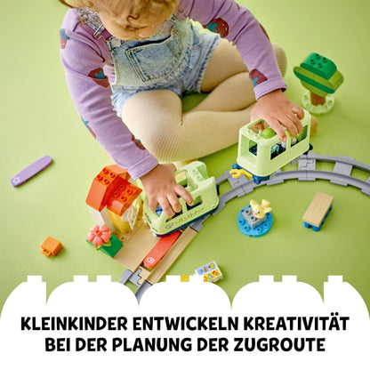 LEGO DUPLO Interactive Adventure Train - Educational toy for toddlers aged 2+ - 14 track pieces, action bricks with sounds, and 4 play figures - Gift idea for boys & girls - 10427.