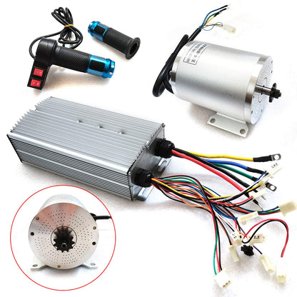 BLDC Motor Kit Brushless DC motor including controller and throttle grip 3000W 72V DC 4900 rpm Electric Bike Kit for electric scooters, electric cars, foldable cars.