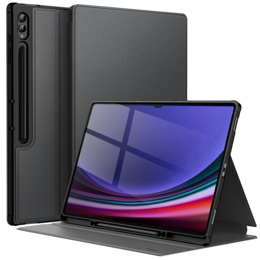 JETech case for Samsung Galaxy Tab S10 Ultra/Tab S9 Ultra 14.6 inches with S Pen holder, slim folio stand tablet case, multi-angle viewing (Graphite Black)