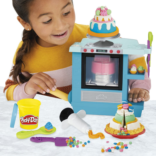 Play-Doh Kitchen Creations Bake Shop Playset for kids ages 3 and up, includes 5 colors.