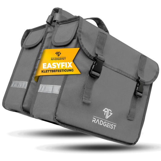 RADGEIST Double Pannier for luggage rack I Double bicycle bag I Luggage rack bag Double bag for bike 30L