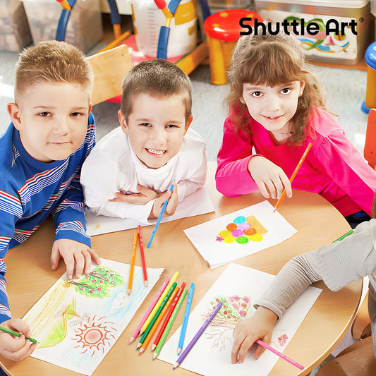 Shuttle Art 408 Pack Colored Pencils School Set, 12 Colors Drawing Pencils for Children plus 20 sharpeners, Bulk Colored Pencils for Kids, Classroom, School Supplies, Stationery