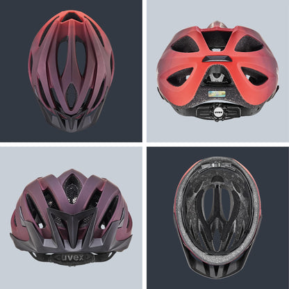 uvex viva 3 - lightweight all-round helmet for ladies and gents - customizable size adjustment - washable interior - plum - grapefruit matte - 52-57 cm
