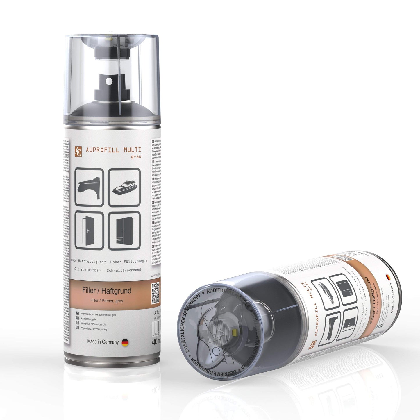 AUPROTEC primer filler AUPROFILL MULTI primer for car paint. Primer spray in grey. 3x 400ml.