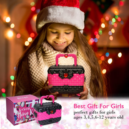 Children's makeup set girls toys gifts - Washable makeup case for kids, makeup children's makeup set games, princess Christmas birthday gifts for girls 4 5 6 7 8 9 10 11 12 years