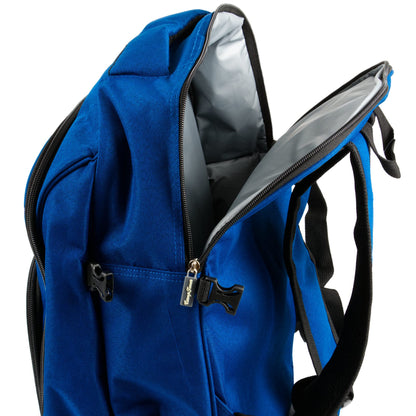 CampFeuer picnic backpack 32-piece | Picnic set for 4 people | Blue | with bottle holder, picnic blanket, cooler compartment, and camping dishes | Leisure backpack, camping backpack