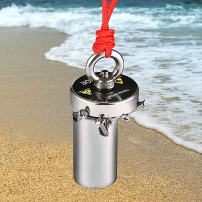 Uolor 160 KG Pulling Force Super Strong Neodymium Eyebolt Magnet, Power Magnet Perfect for Magnet Fishing - Ø 60mm with Eyelet Neodymium Pot Magnet