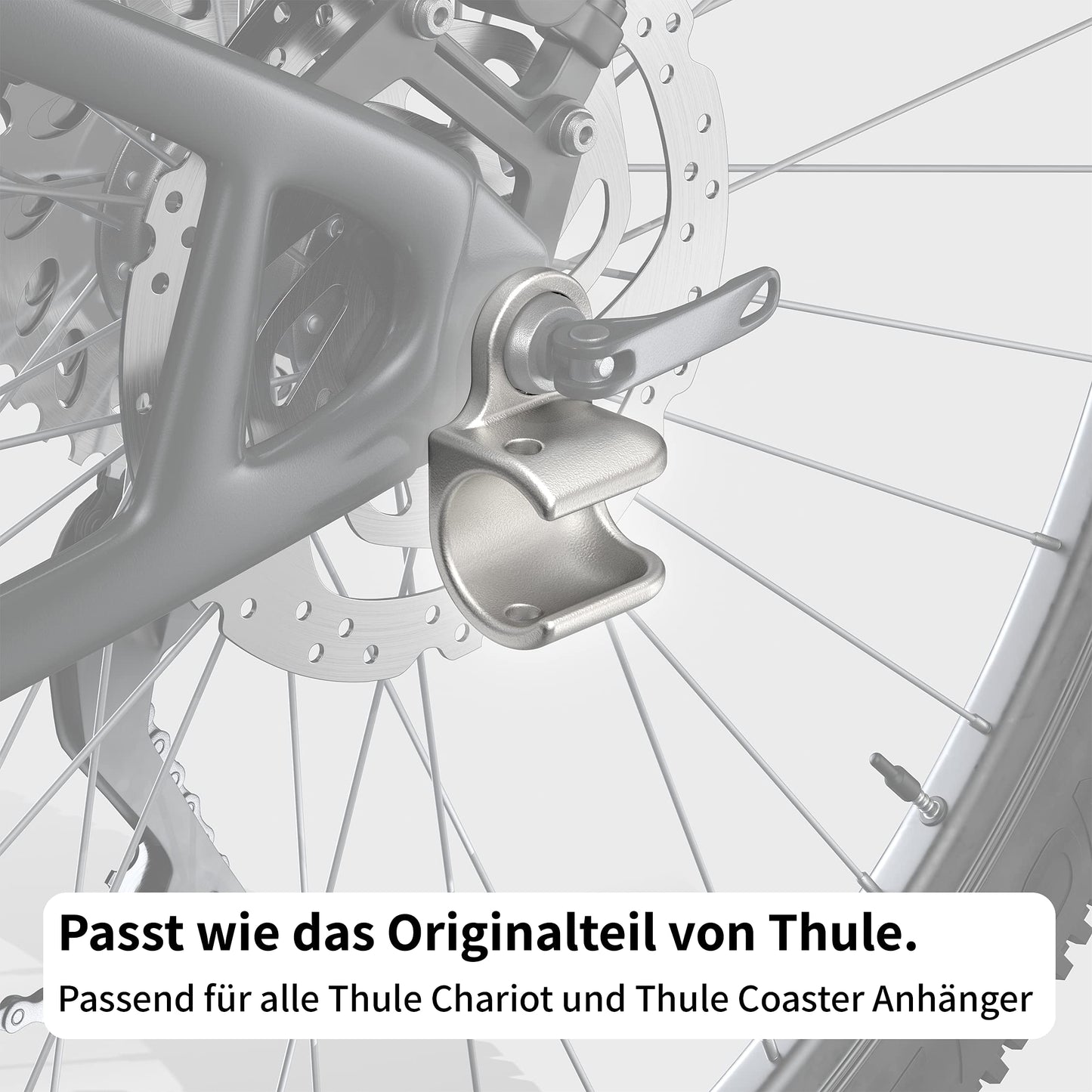 ZWEIBERG® trailer hitch for Thule and Chariot - Tested in Germany, stainless steel, 10 year warranty | Trailer hitch for bike trailers 2-piece