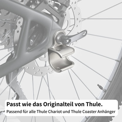 ZWEIBERG® trailer hitch for Thule and Chariot - Tested in Germany, stainless steel, 10 year warranty | Trailer hitch for bike trailers 2-piece