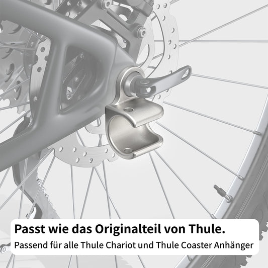 ZWEIBERG® trailer hitch for Thule and Chariot - Tested in Germany, stainless steel, 10 year warranty | Trailer hitch for bike trailers 2-piece