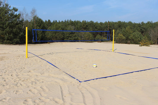 RomiSport lines for beach volleyball court marking Courtline 16mx8m lines for beach volleyball width 5cm Beach volleyball marking Blue grass sand