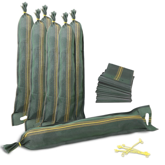 20 sandbags - flood protection sandbag - empty silo sandbags - silo bags water barrier flood (25 x 100 cm)