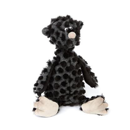 sigikid 39703 Bear ACH Good! Edition 23, BeastsTown plush toy: Collect, gift, play, cuddle. For children and adults aged 3 to 99. Dark gray/black/bear, 35x13x13cm.