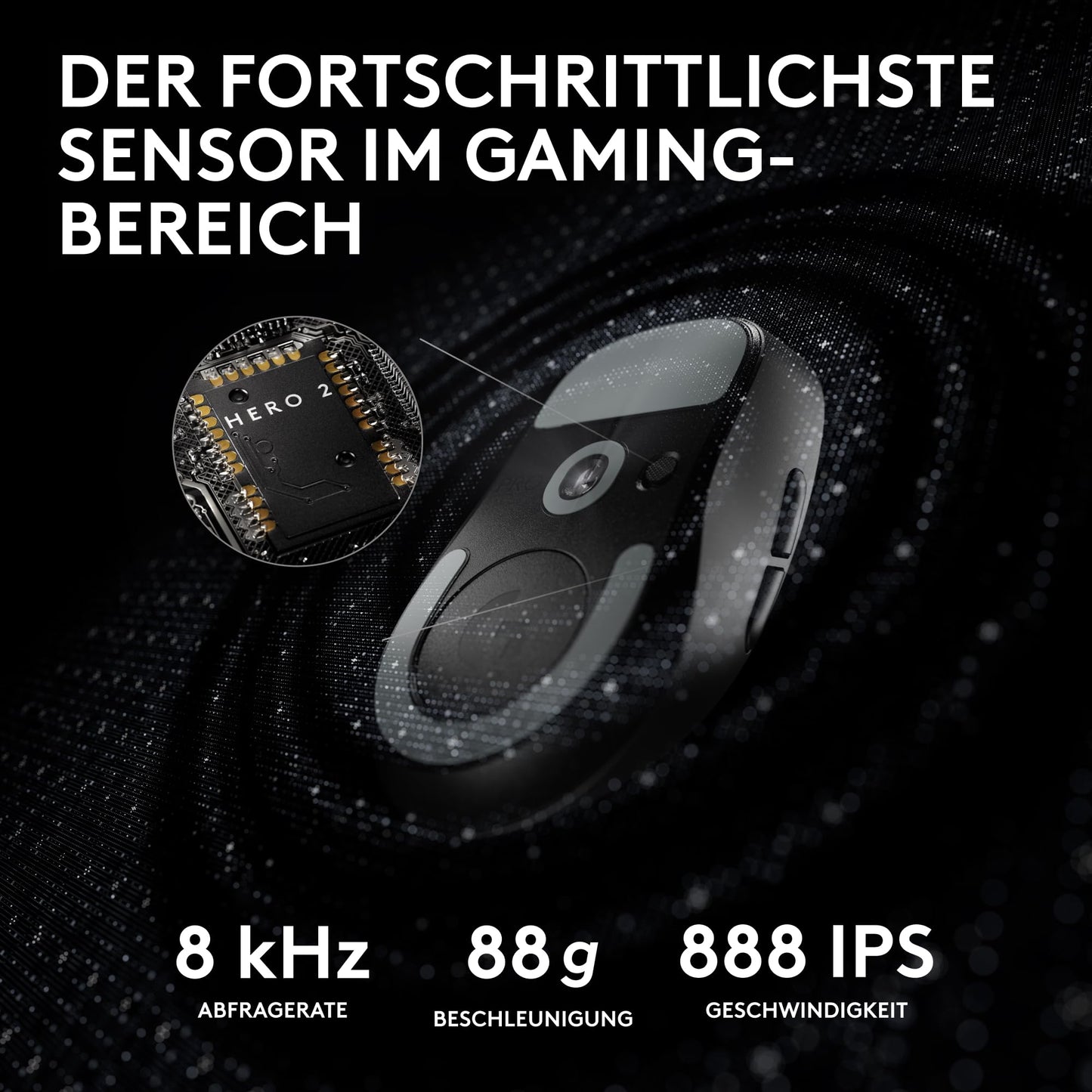 Logitech G PRO X SUPERLIGHT 2 wireless gaming mouse, Western Europe packaging, 60g pro-grade mouse with 5 programmable buttons, 44K DPI sensor, 8,000 Hz signal rate, USB-C charging for PC/Mac - Black