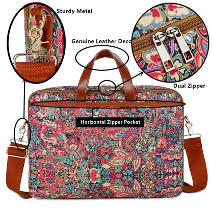 Baosha Women Laptop Bag 17 Inch Briefcase Ladies Shoulder Bags Work Bag Business Bag Multicompartment BC-07 (Multicolor Print HS)