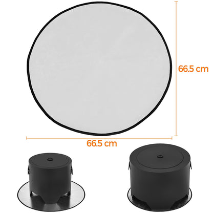 Yaheetech Smokeless Fire Pit Φ 40.5 cm Fire Pit Outdoor Fireplace Including Poker & Heat Resistant Mat & Cover & Lid for Garden Patio Camping