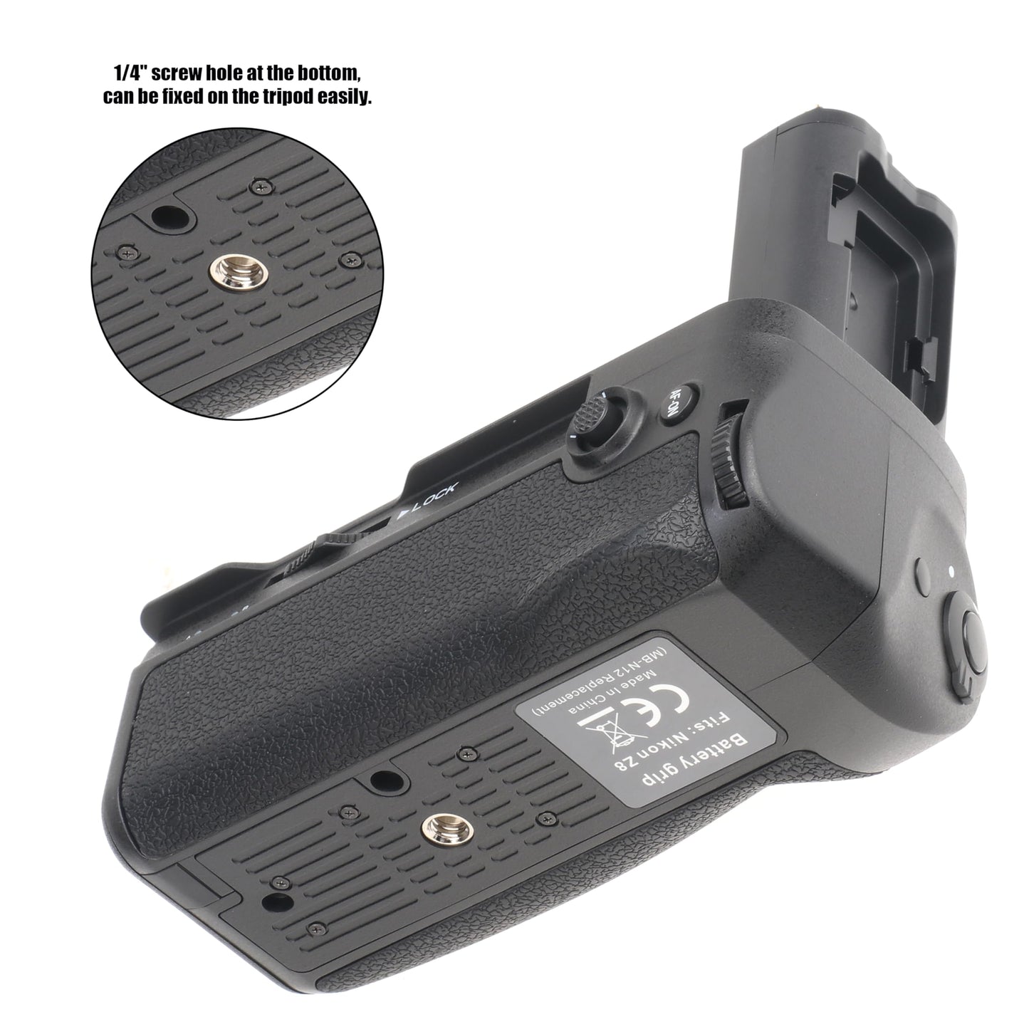 FOTGA Vertical Battery Grip Multi-Power Pack for Nikon Z8 camera, replaces MB-N12, supports up to two EN-EL15C batteries (batteries not included)