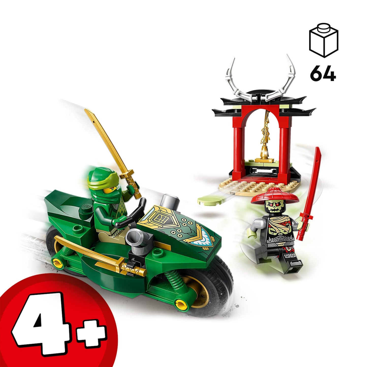 LEGO NINJAGO Arin's Battle Mech, Ninja toy & NINJAGO Lloyd's Ninja Motorcycle, beginner toy with 2 minifigures: Lloyd and Skeleton Guard, educational toy for kids ages 4+ 71788