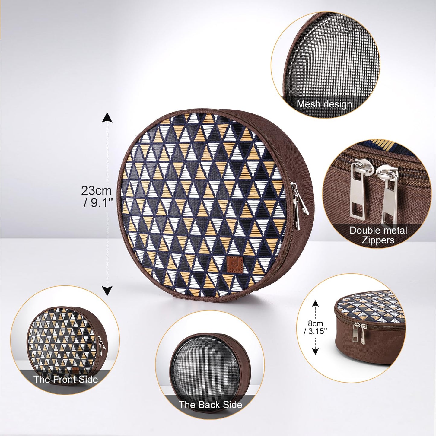 Odoland Camping Cutlery Set Tableware 25 PCS made of stainless steel Table service with case Knife Fork Spoon Plate Coffee cup ideal for 4 people Outdoor Travel Hiking Camping