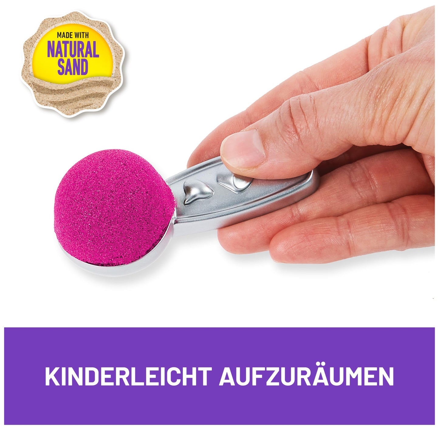 Kinetic Sand Ice Cream Set - with 454g of original magic sand from Sweden and lots of accessories for creative indoor sand play fun, for children aged 3 and up.
