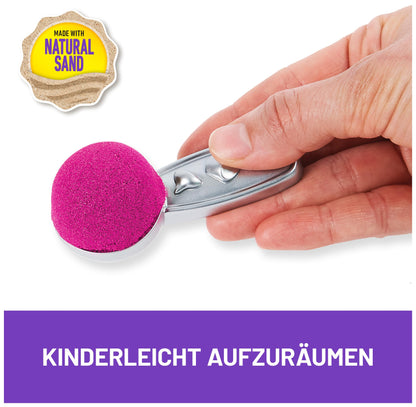 Kinetic Sand Ice Cream Set - with 454g of original magic sand from Sweden and lots of accessories for creative indoor sand play fun, for children aged 3 and up.