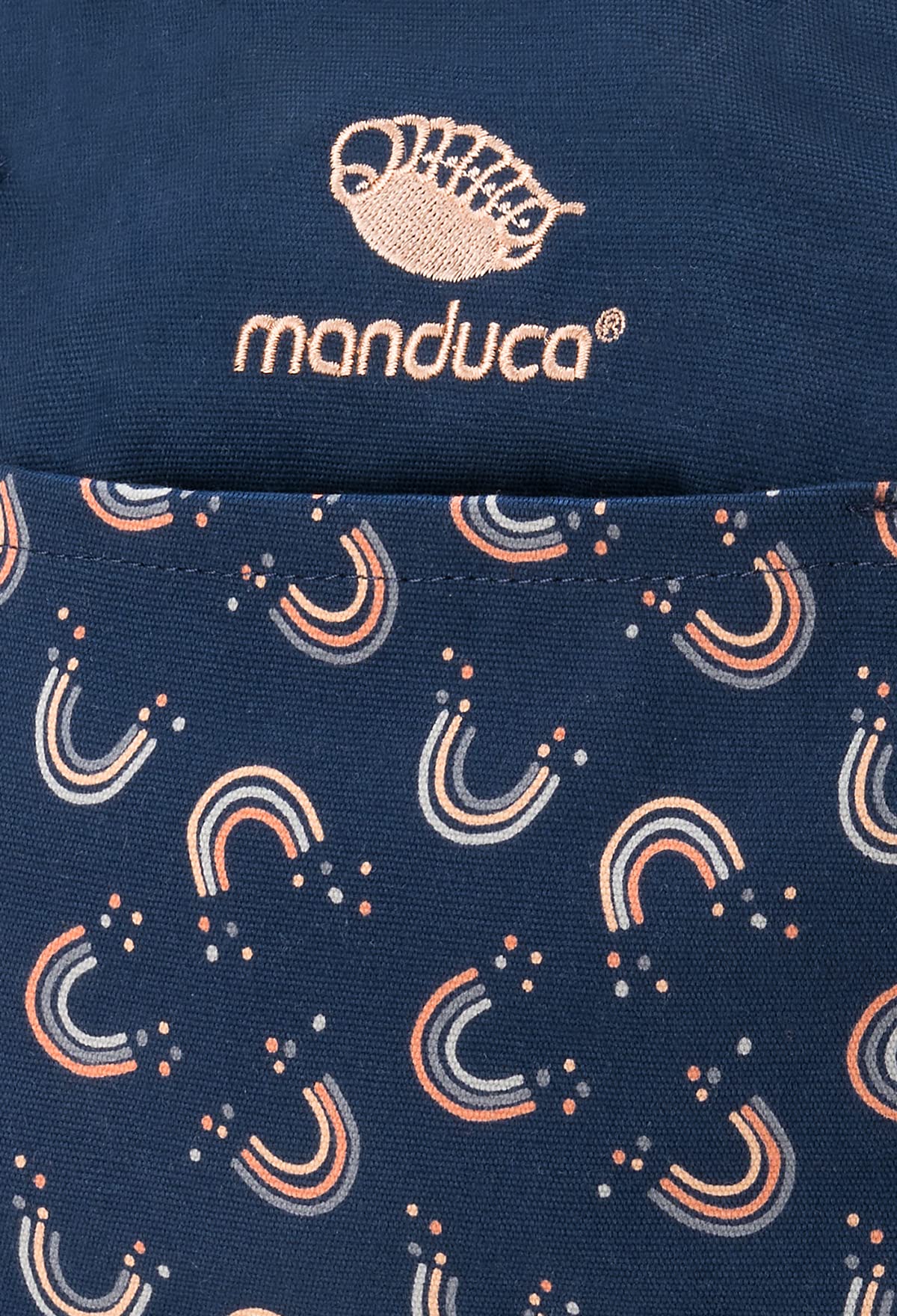 Manduca Doll Carrier - Suitable for toddlers from 18 months - Doll accessory - Doll carrier made of organic cotton for baby dolls and stuffed animals, Rainbow Night