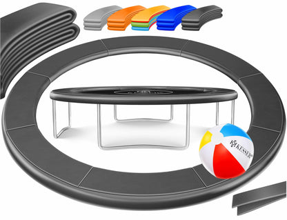 KESSER® - Trampoline Edge Cover Ø 244 cm, 30cm wide 100% UV resistant tear-resistant spring cover including beach ball, anthracite