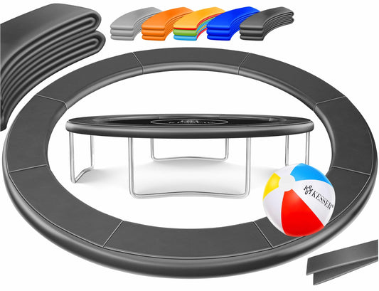 KESSER® - Trampoline Edge Cover Ø 244 cm, 30cm wide 100% UV resistant tear-resistant spring cover including beach ball, anthracite