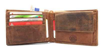Jockey Club genuine leather biker wallet in genuine leather wallet with 50cm chain & RFID protection.