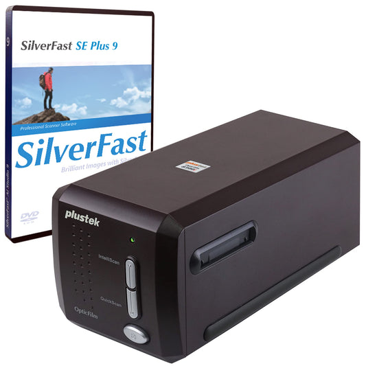 Plustek OpticFilm 8300i SE - Digital film and slide scanner, converts 35mm negatives and slides, includes SilverFast SE Plus 9.