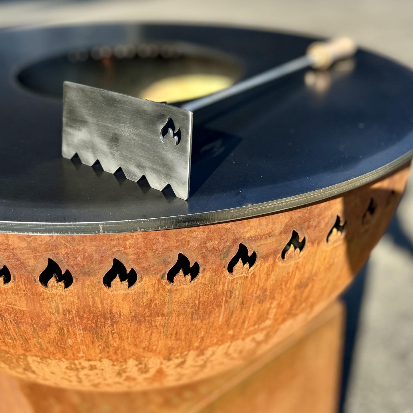 Grillrost.com The Original Stainless Steel Ember Mover Ash Scraper - For Fireplace, Fire Pit, and Tile Stove