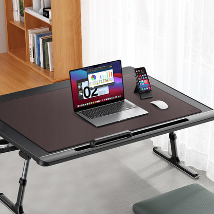 Cacoy 900x500 mm leather desk pad, Large XXL mouse pad for office and home, Waterproof computer desk pad, Multifunctional PU leather desk mat (Brown)